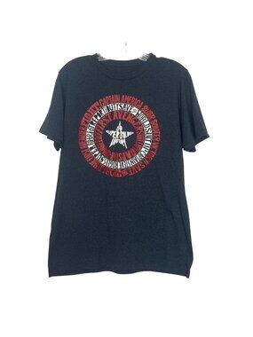 Marvel Captain America Graphic Tshirt Mens Medium Blue Super Soldier